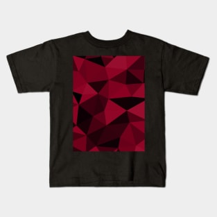 Magenta dark black geometric mesh pattern Kids T-Shirt